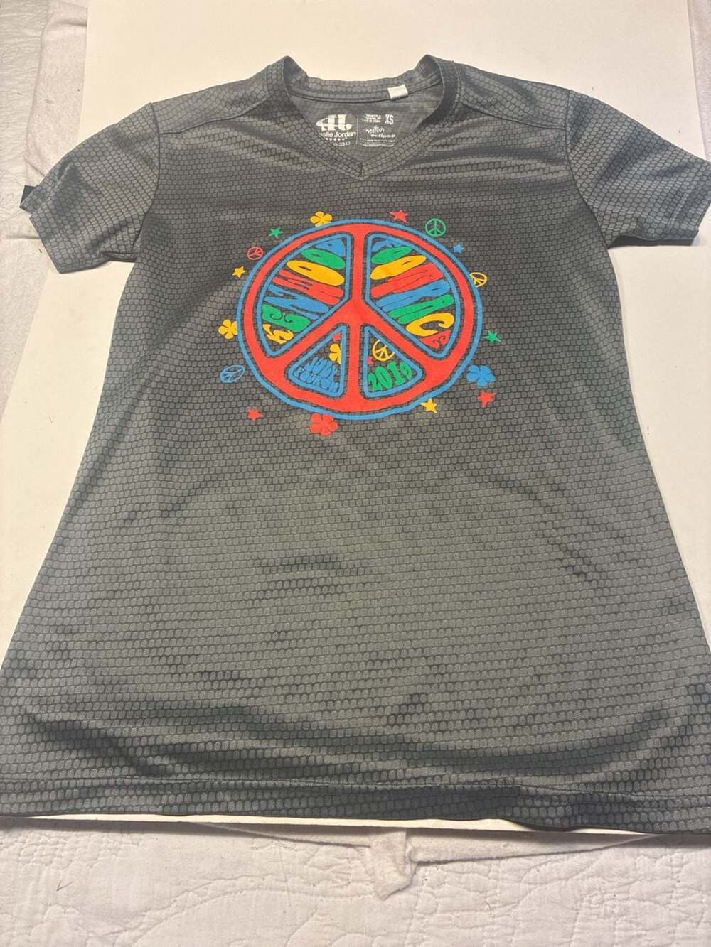 Leslie Jordan Cheetah Eclipse Performance V-Neck T-Shirt July Fourth 2019 Peace